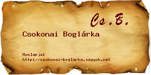 Csokonai Boglárka névjegykártya