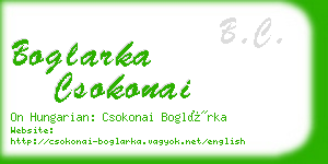 boglarka csokonai business card